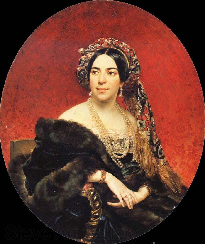 Karl Briullov Portrait of Princess Maria Volkonskaya Germany oil painting art